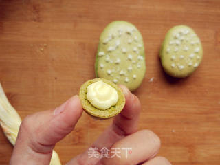 #ACA第四届烘焙大赛#造色情怀 抹茶仙人掌马卡龙的做法步骤:21