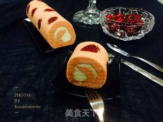 #ACA第四届烘焙大赛#造色情怀 粉色草莓蛋糕卷的做法步骤:26