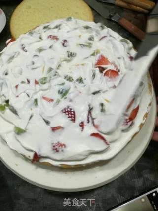 水果派生日蛋糕的做法步骤:2