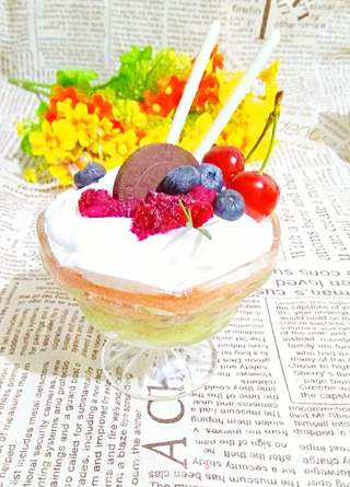 #ACA第四届烘焙大赛#造色情怀 夏日缤纷奶油水果杯的做法步骤:10