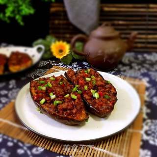 #ACA第四届烘焙大赛#造色情怀 蒜香烤茄子的做法步骤:13