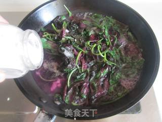 苋菜咸蛋面的做法步骤:6