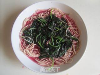 苋菜咸蛋面的做法步骤:11