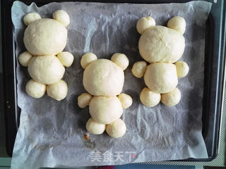#ACA第四届烘焙大赛#造色情怀 可爱小熊小餐包的做法步骤:8