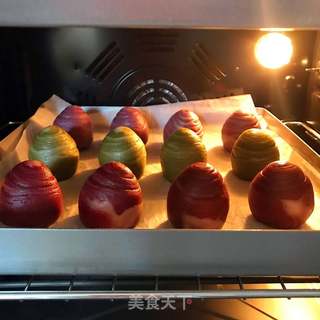 #ACA第四届烘培大赛#造色情怀 彩色螺旋酥·蛋黄酥的做法步骤:30