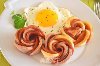 #ACA第四届烘焙大赛#造色情怀 花样火腿吐司的做法步骤：9