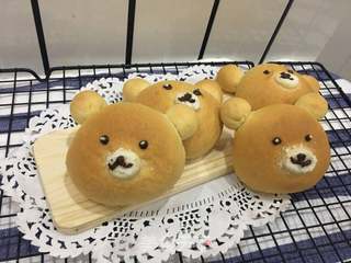 #ACA第四届烘焙大赛#造色情怀 小熊豆沙面包的做法步骤:19
