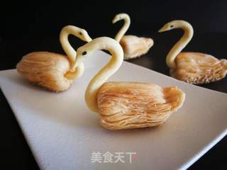 #ACA第四届烘焙大赛#造色情怀 天鹅酥的做法步骤:17