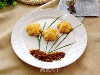 #ACA第四届烘焙大赛#造色情怀 花朵椰蓉南瓜酥的做法步骤:12