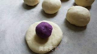 #ACA第四届烘焙大赛#造色情怀 紫薯花朵面包的做法步骤:10