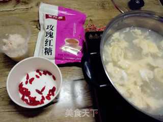 红糖枸杞鸡蛋醪糟汤的做法步骤:4