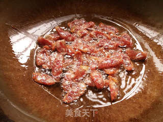 兰豆炒腊肠的做法步骤：3