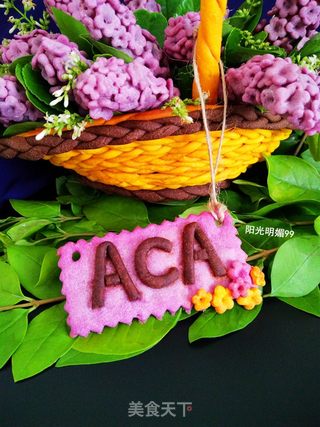 #ACA第四届烘焙大赛#造色情怀 紫丁香花篮饼干的做法步骤:33