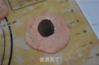 #ACA第四届烘焙大赛#造色情怀 苋菜汁桃花包的做法步骤:8