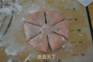 #ACA第四届烘焙大赛#造色情怀 苋菜汁桃花包的做法步骤:10