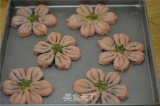 #ACA第四届烘焙大赛#造色情怀 苋菜汁桃花包的做法步骤:16
