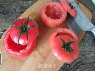#ACA第四届烘焙大赛#造色情怀 芝士焗番茄蛋的做法步骤:3