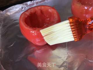 #ACA第四届烘焙大赛#造色情怀 芝士焗番茄蛋的做法步骤:4