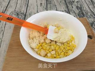 #ACA第四届烘焙大赛#造色情怀 玉米奶酪司康的做法步骤:5