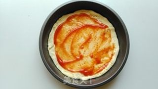 “#ACA第四届烘焙大赛#造色情怀 鸡肉披萨的做法步骤:7