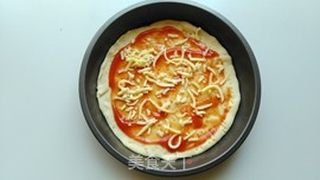 “#ACA第四届烘焙大赛#造色情怀 鸡肉披萨的做法步骤:8