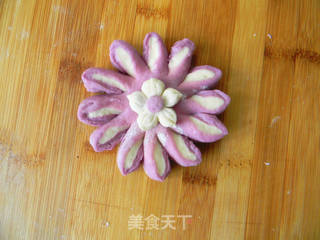 #ACA第四届烘焙大赛#造色情怀 花开锦绣——太阳花馒头的做法步骤:12