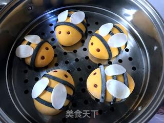 #ACA第四届烘焙大赛#造色情怀 小蜜蜂馒头的做法步骤:15