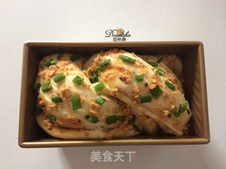 #ACA第四届烘焙大赛#造色情怀 香葱肉松吐司的做法步骤:7