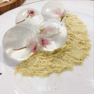 樱花水信玄饼的做法步骤:12