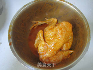 #ACA第四届烘焙大赛#造色情怀 香橙奥尔良烤鸡的做法步骤:4