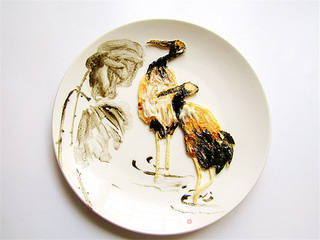 国画风趣味餐盘画的做法步骤:7