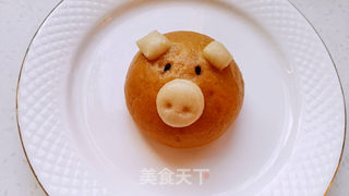 百变面食之双色小猪馒头的做法步骤:24