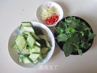 荆芥拌黄瓜的做法步骤:2
