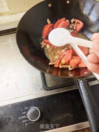 西红柿肉丝面的做法步骤:5