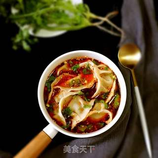 酸汤水饺的做法步骤:9