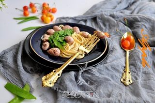 蒜香黑椒意面的做法步骤:11