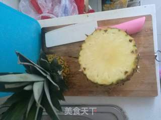 菠萝炒饭的做法步骤:3