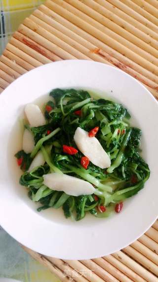 枸杞山药炒菜苗的做法步骤：6