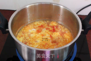 西红柿蛋花汤的做法步骤:6