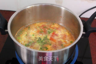 西红柿蛋花汤的做法步骤:7