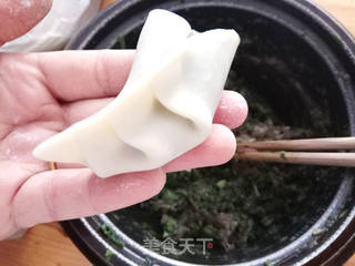 青菜猪肉煎饺的做法步骤:6