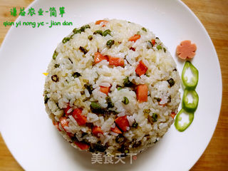 豆角炒饭的做法步骤:7