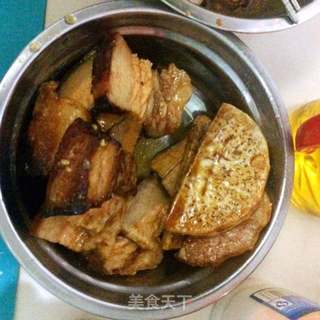 芋头扣肉的做法步骤:4