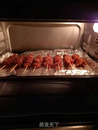 香辣烤肉串的做法步骤:11