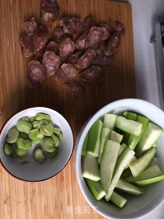 茄子&香肠焖饭的做法步骤:2