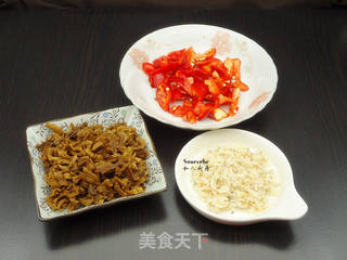 夏天开胃菜,虾皮炒萝卜干的做法步骤:2