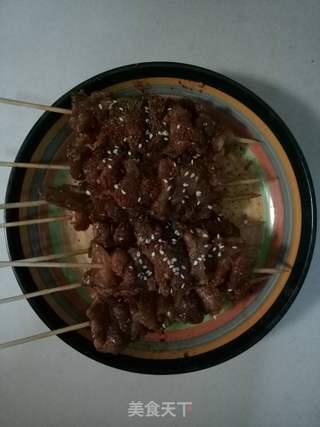 香辣烤肉串的做法步骤:9