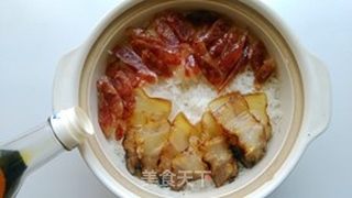 腊味双拼煲仔饭的做法步骤:7