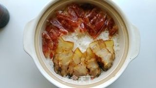 腊味双拼煲仔饭的做法步骤:6
