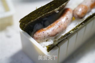 罗勒香肠寿司的做法步骤:6